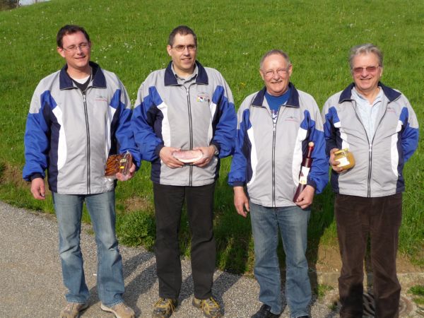 Cup (v.L.n.R.) Ehresheim Patric (2.) , Weiss Peter (1.), Ehresheim Gerhard (3.) und Bergamin Duno (4.)